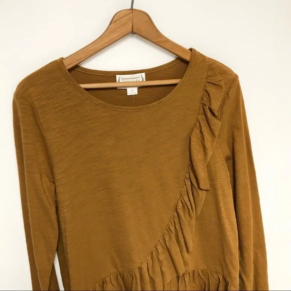 NWT Boutique LoveRiche Ruffle Long Sleeve Top Sz S - Picture 4 of 8